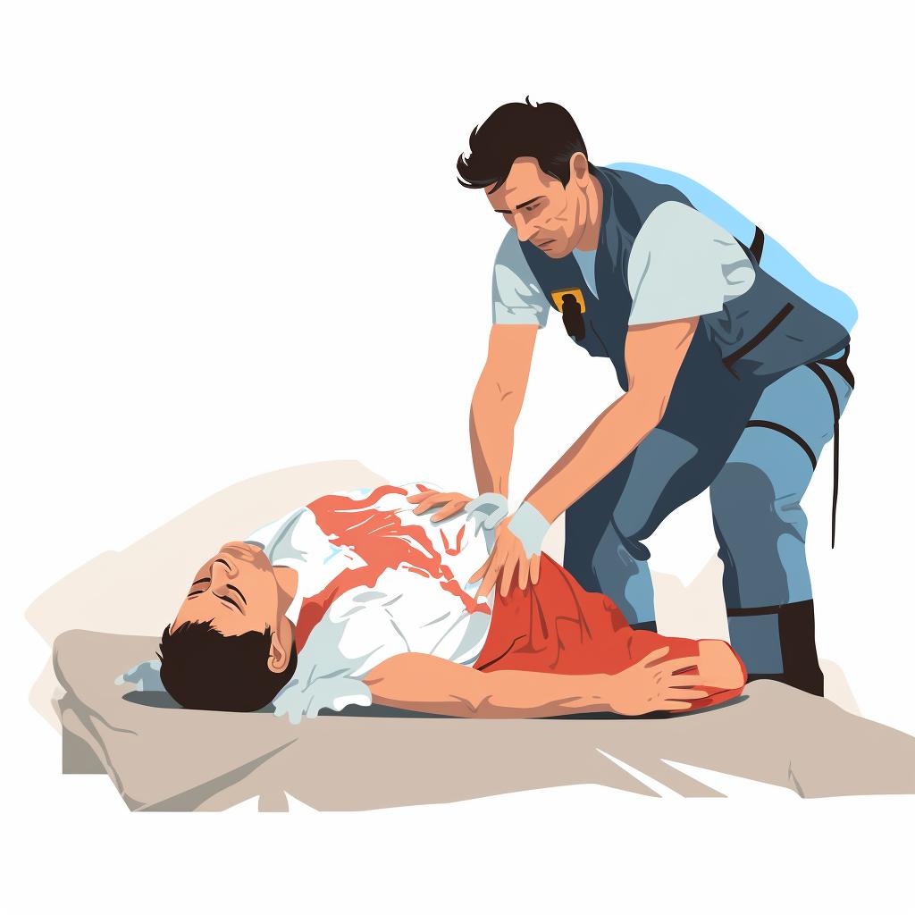 Person receiving medical attention